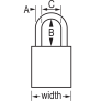MASTER LOCK A1165CLR ANODIZED ALUMINUM SAFETY PADLOCKS