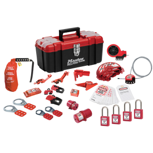 MASTER LOCK 1457VE410KAPRE PREMIER VALVE AND ELECTRICAL LOCKOUT KIT WITH PLASTIC LOCKS – TOOLBOX