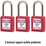 MASTER LOCK 1457E410KA STANDARD ELECTRICAL LOCKOUT KIT WITH PLASTIC LOCKS – TOOLBOX