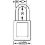 MASTER LOCK 410KABLK ZENEX SAFETY PADLOCKS