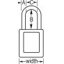 MASTER LOCK 410KALTGRN ZENEX SAFETY PADLOCKS