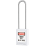 MASTER LOCK S33LTWHT GLOBAL ZENEX SNAP LOCK SAFETY PADLOCK KEYED DIFFERENT, EXTRA LENGTH SHACKLE