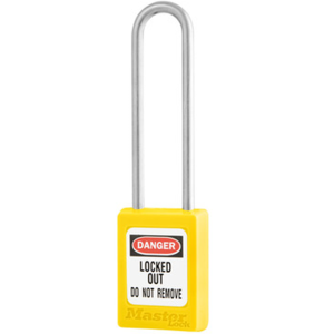 MASTER LOCK S33LTYLW GLOBAL ZENEX SNAP LOCK SAFETY PADLOCK KEYED DIFFERENT, EXTRA LENGTH SHACKLE