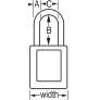 MASTER LOCK S33RED ZENEX SNAP LOCK SAFETY PADLOCK KEYED DIFFERENT