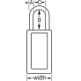 MASTER LOCK 411MKLTW417PRP ZENEX SAFETY PADLOCKS