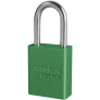 MASTER LOCK A1166MKGRN ANODIZED ALUMINUM SAFETY PADLOCKS