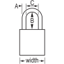 MASTER LOCK A1166MKORJ ANODIZED ALUMINUM SAFETY PADLOCKS