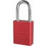 MASTER LOCK A1166MKRED ANODIZED ALUMINUM SAFETY PADLOCKS
