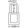 MASTER LOCK S33BLU ZENEX SNAP LOCK SAFETY PADLOCK KEYED DIFFERENT