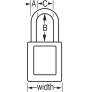 MASTER LOCK S33LTBLK GLOBAL ZENEX SNAP LOCK SAFETY PADLOCK KEYED DIFFERENT, EXTRA LENGTH SHACKLE