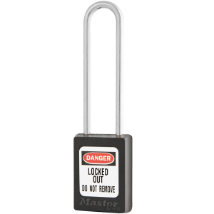 MASTER LOCK S33LTBLK GLOBAL ZENEX SNAP LOCK SAFETY PADLOCK KEYED DIFFERENT, EXTRA LENGTH SHACKLE
