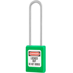 MASTER LOCK S33LTGRN GLOBAL ZENEX SNAP LOCK SAFETY PADLOCK KEYED DIFFERENT, EXTRA LENGTH SHACKLE