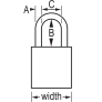 MASTER LOCK A1167ORJ ANODIZED ALUMINUM SAFETY PADLOCKS
