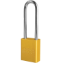 MASTER LOCK A1167YLW ANODIZED ALUMINUM SAFETY PADLOCKS